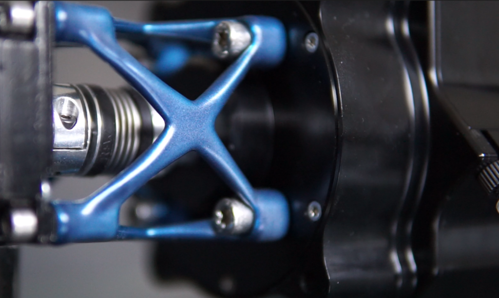 Optimized stepper motor bracket, powder coated